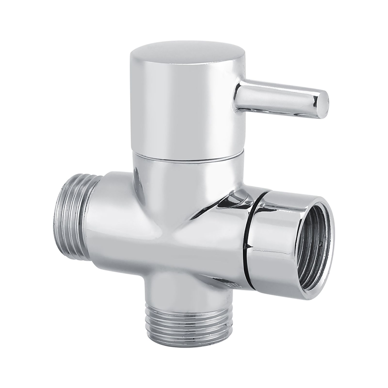 3-Way T Shape Diverter Shut Off Valve Shower Toilet Bidet Sprayer Water view 3