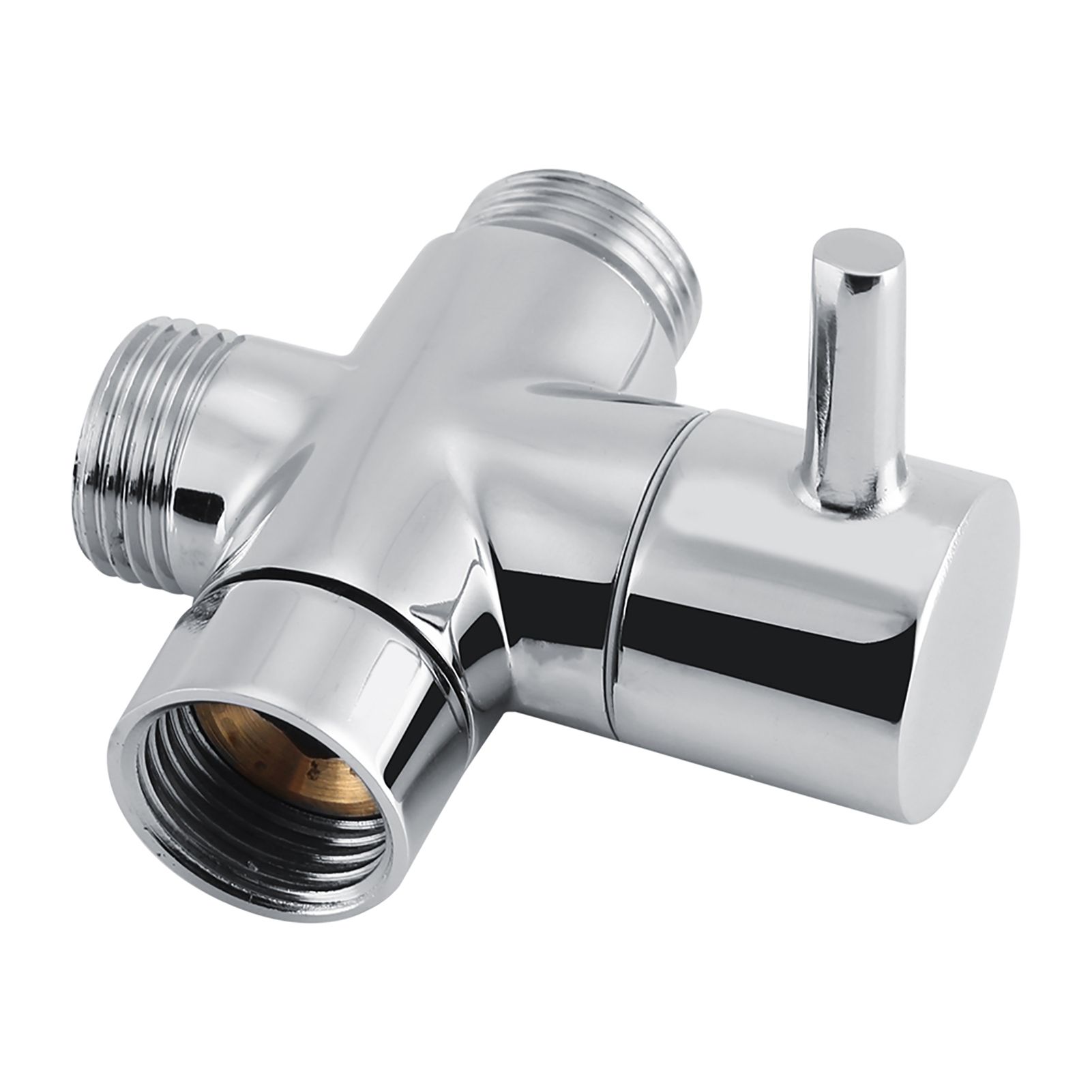 3-Way T Shape Diverter Shut Off Valve Shower Toilet Bidet Sprayer Water view 6