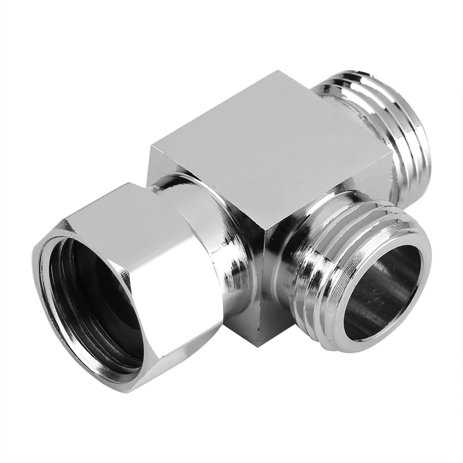 3 Way Brass Chrome Diverter G1/2" T Shape Adapter Value for Shower Arm Mounted view 5