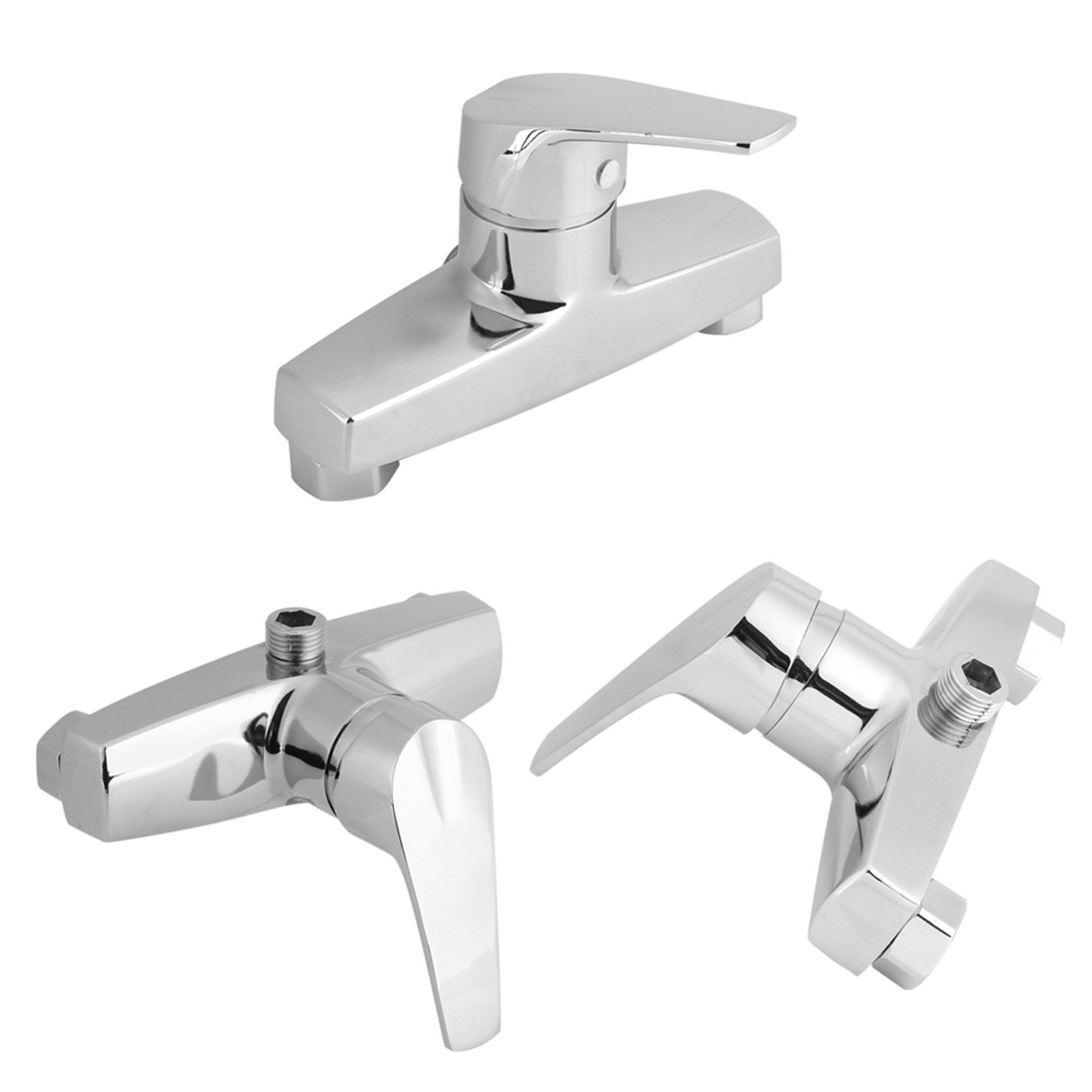 Zinc Alloy Bathroom Bathtub Single Handle Faucet Wall Mounted Bath Shower view 12