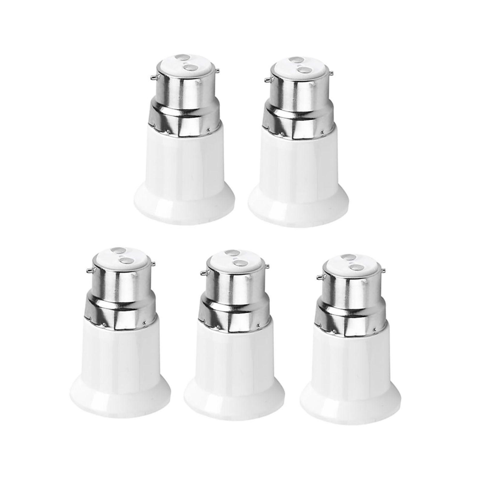 5pcs B22 Male to E27 Female Socket Base Bulb Adapter Converter Lamp Holders view 2