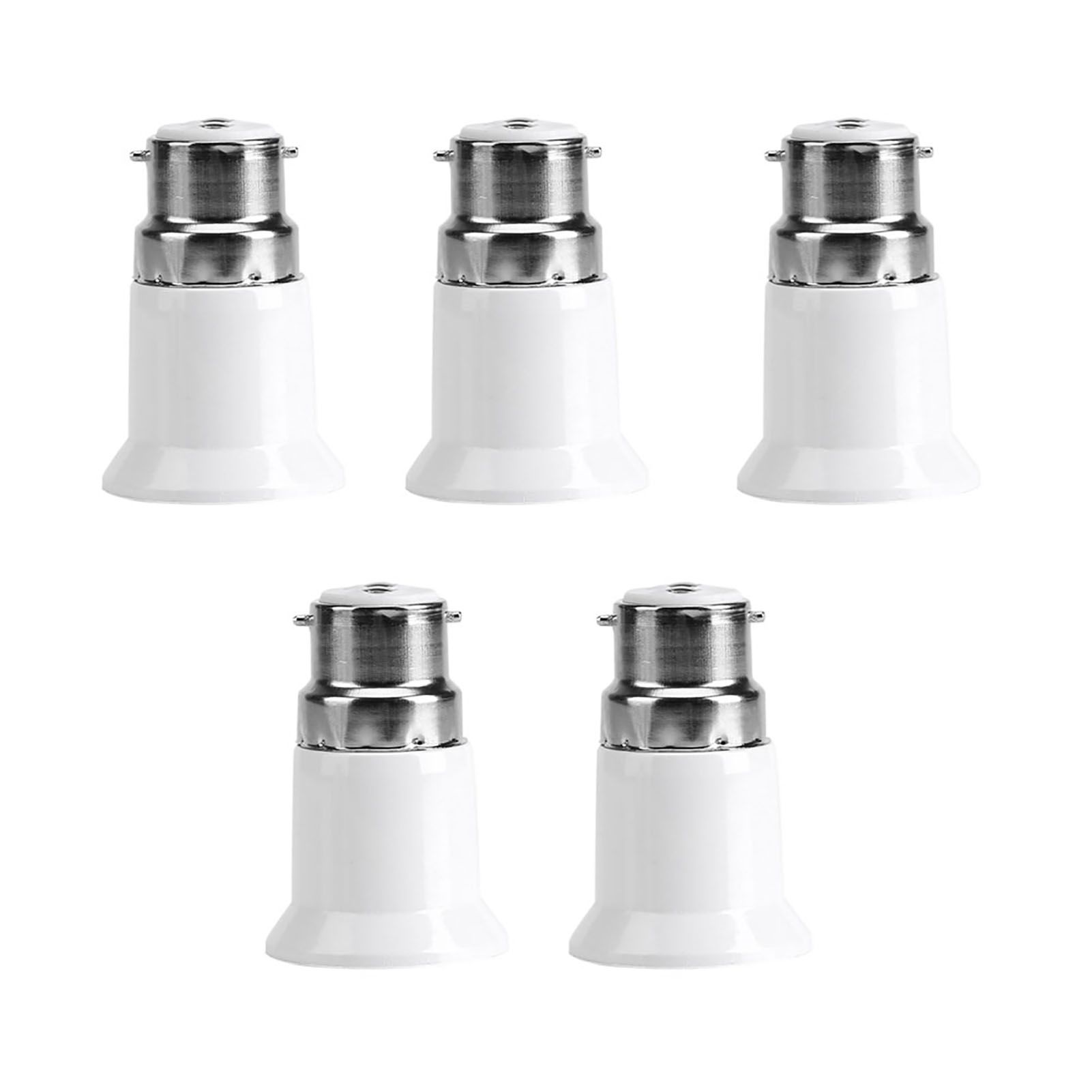 5pcs B22 Male to E27 Female Socket Base Bulb Adapter Converter Lamp Holders view 4