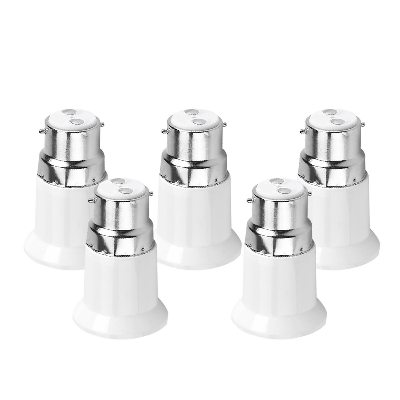 5pcs B22 Male to E27 Female Socket Base Bulb Adapter Converter Lamp Holders view 5