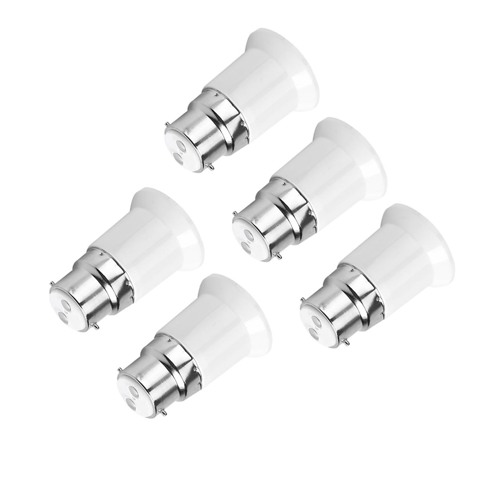 5pcs B22 Male to E27 Female Socket Base Bulb Adapter Converter Lamp Holders view 6