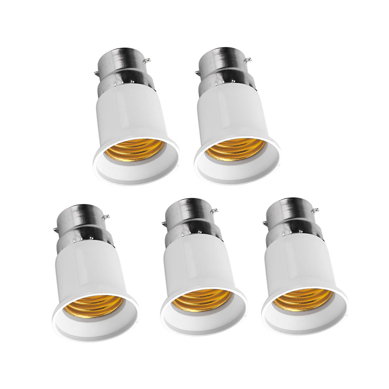 5pcs B22 Male to E27 Female Socket Base Bulb Adapter Converter Lamp Holders view 7