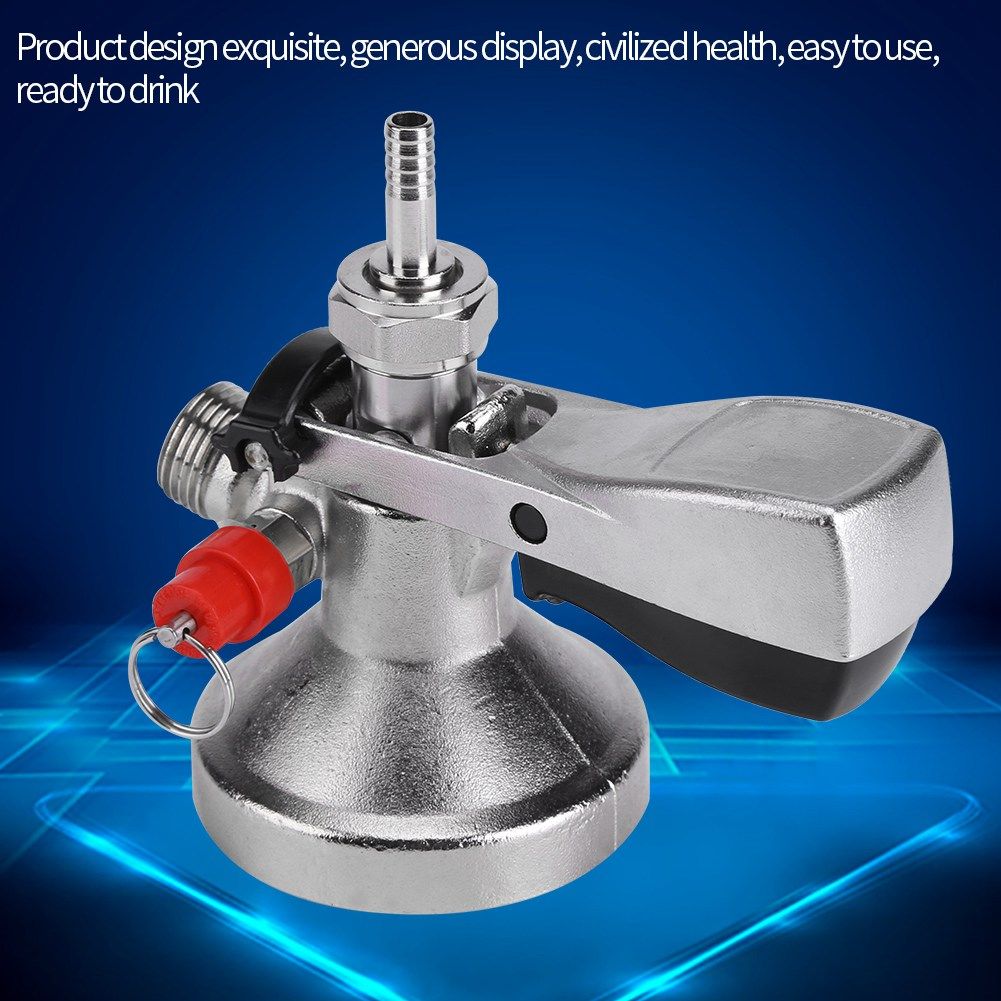 G Type Keg Stainless Steel Coupler Draft Beer Dispenser Brew w Air Valve Home view 13