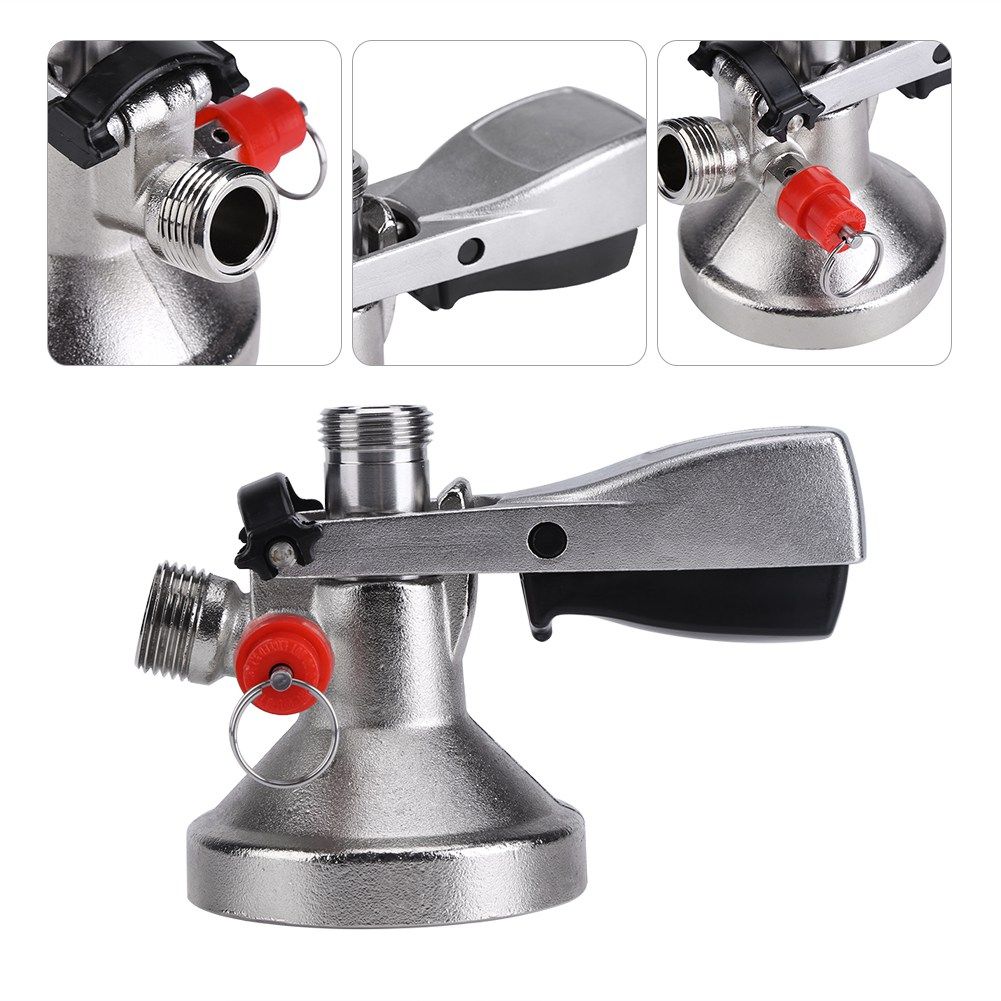G Type Keg Stainless Steel Coupler Draft Beer Dispenser Brew w Air Valve Home view 15