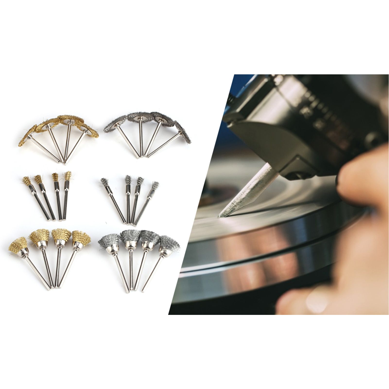 24pcs Stainless Steel/Brass Wire Wheel Polishing Brushes for Grinder Drill view 12