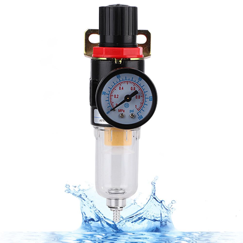 1/4" Air Compressor Filter Regulator Water Pressure Moisture Trap Separator view 7