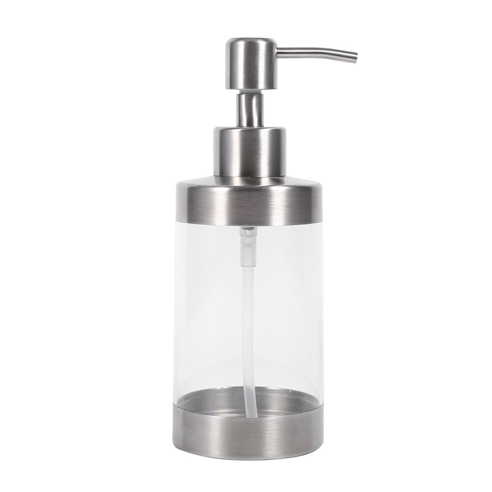 1PC 350ml Soap Dispenser Countertop Pump Lotion Bottle 304 Stainless Steel&Acrylic view 3