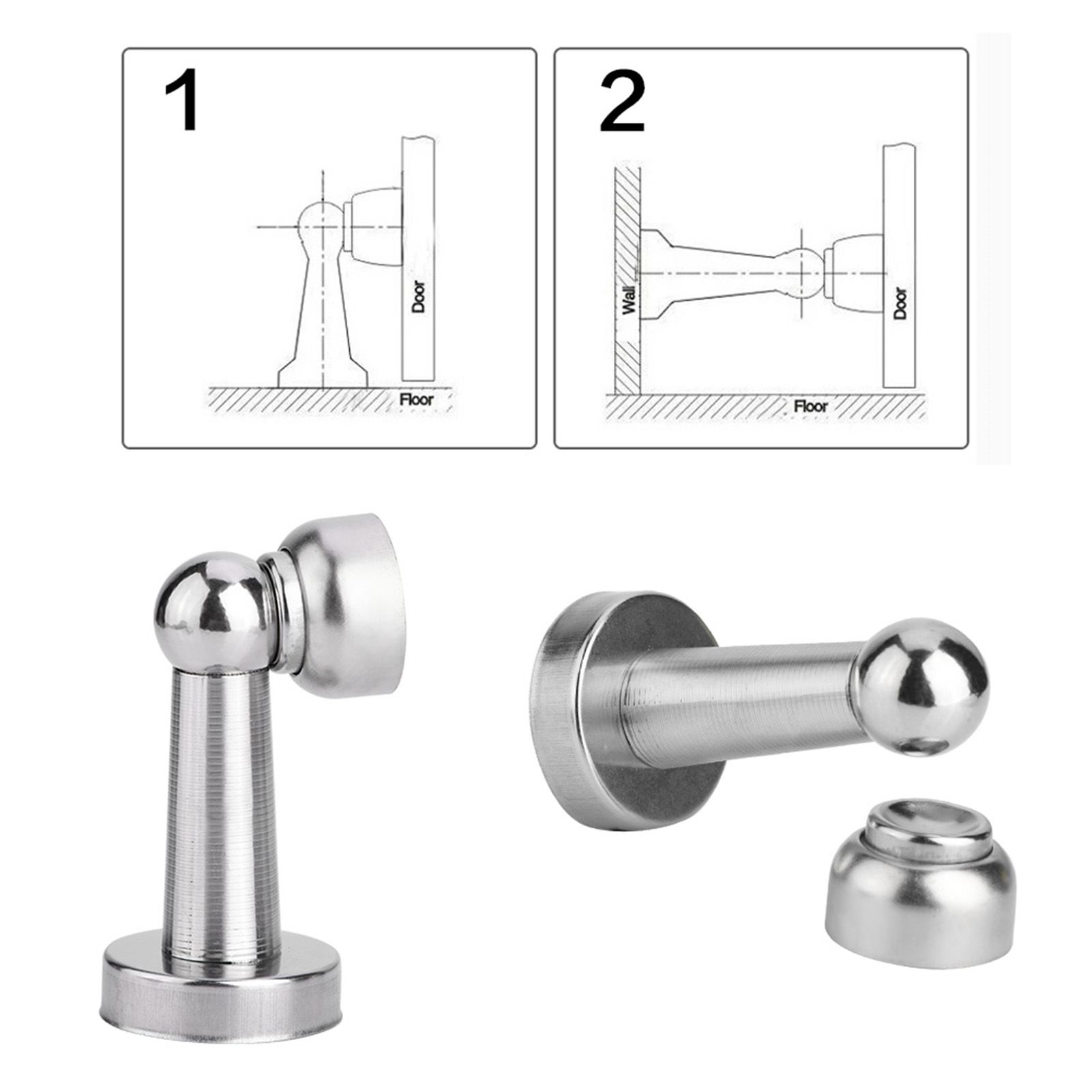 New Heavy Duty Stainless Steel Strong Magnetic Door Stopper Powerful Bedroom view 10
