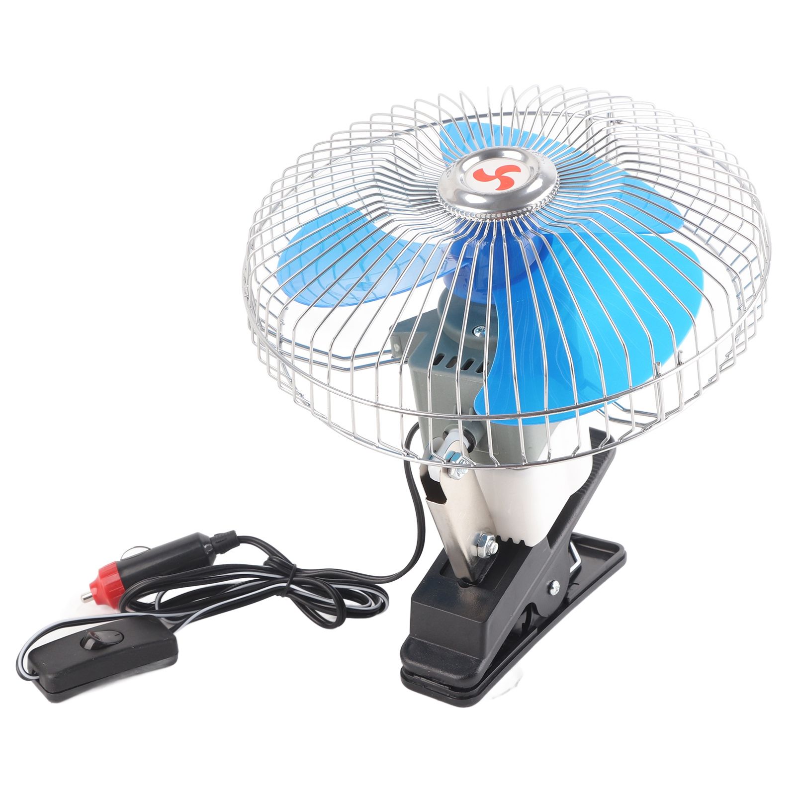 12V 25W Mini Portable Auto Vehicle Clip On Cooling Oscillating Fan for Car view 5