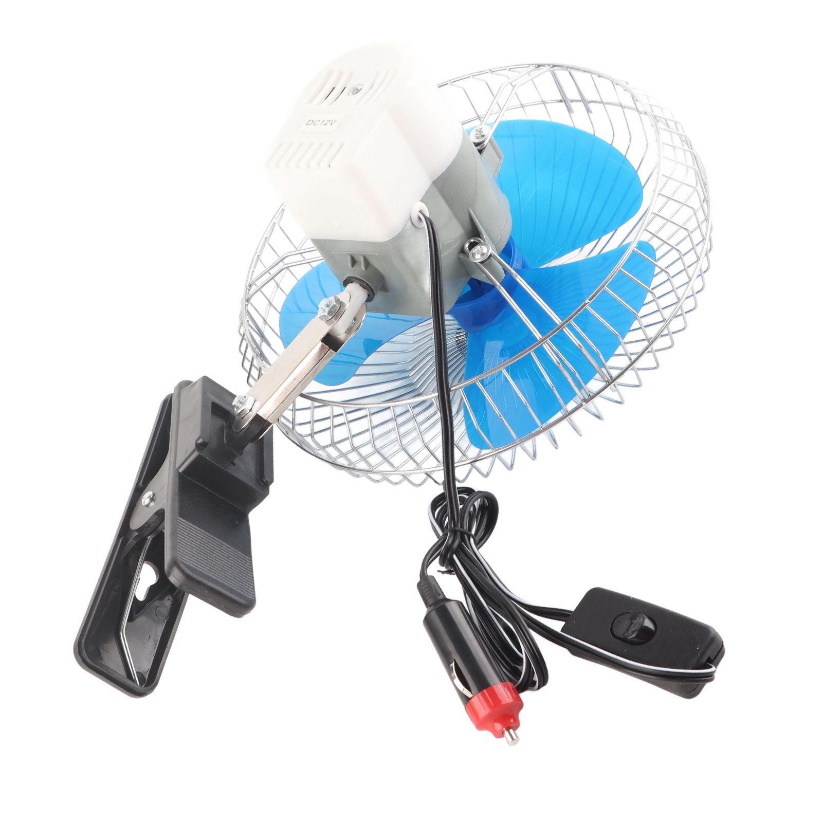 12V 25W Mini Portable Auto Vehicle Clip On Cooling Oscillating Fan for Car view 8