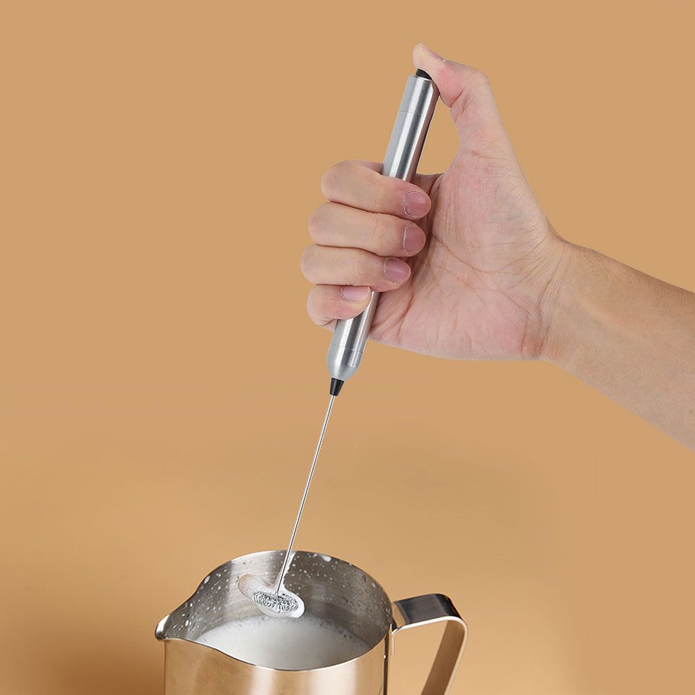 Kitchen Stainless Steel Handheld Battery Operated Electric Coffee Milk Frother view 11