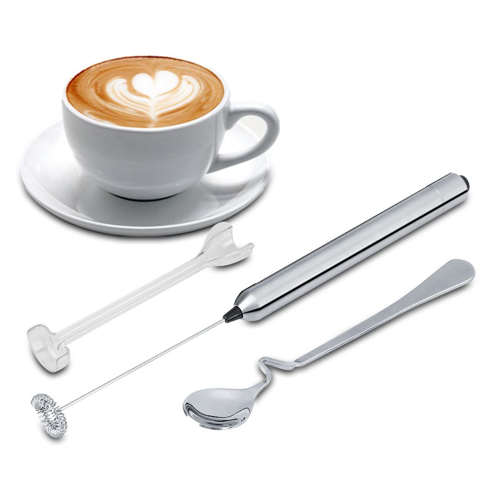 Kitchen Stainless Steel Handheld Battery Operated Electric Coffee Milk Frother view 12