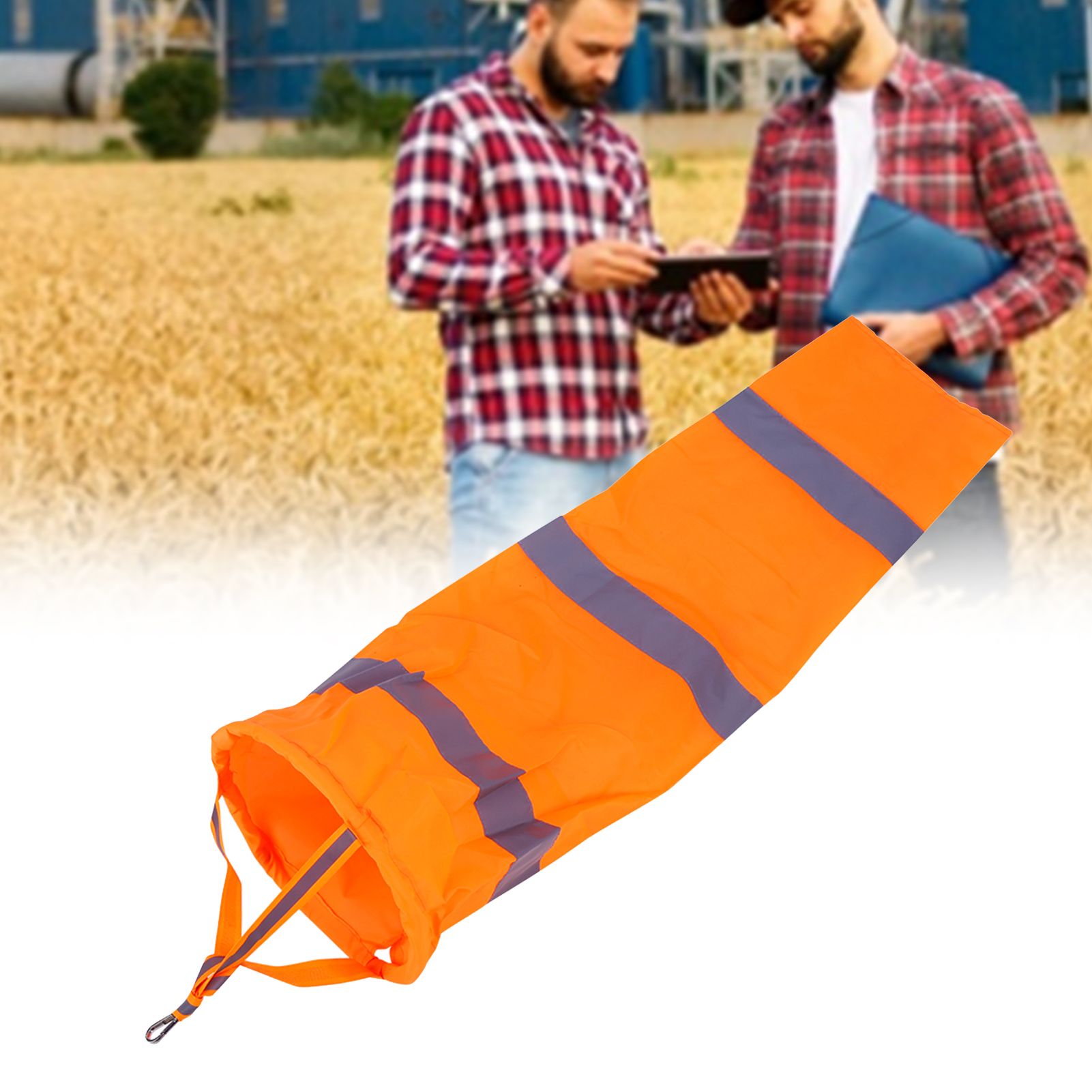 30" Polyester Windsock Outdoor Wind Measurement Sock Bag with Reflective Belt view 11