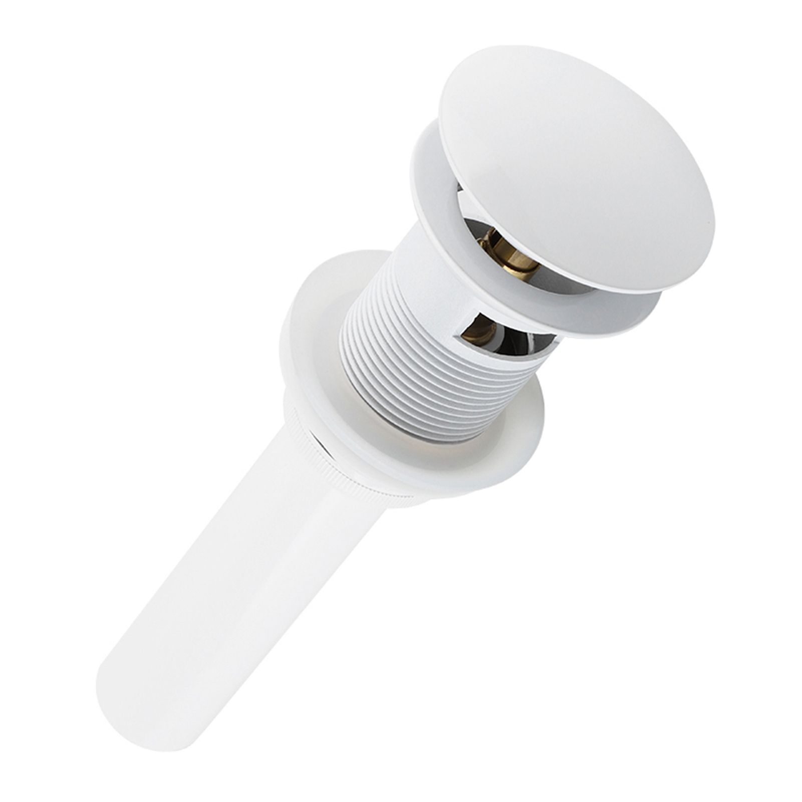 Kitchen Bathroom Basin Sink White Coating Brass Pop Up Drain Stopper with view 6