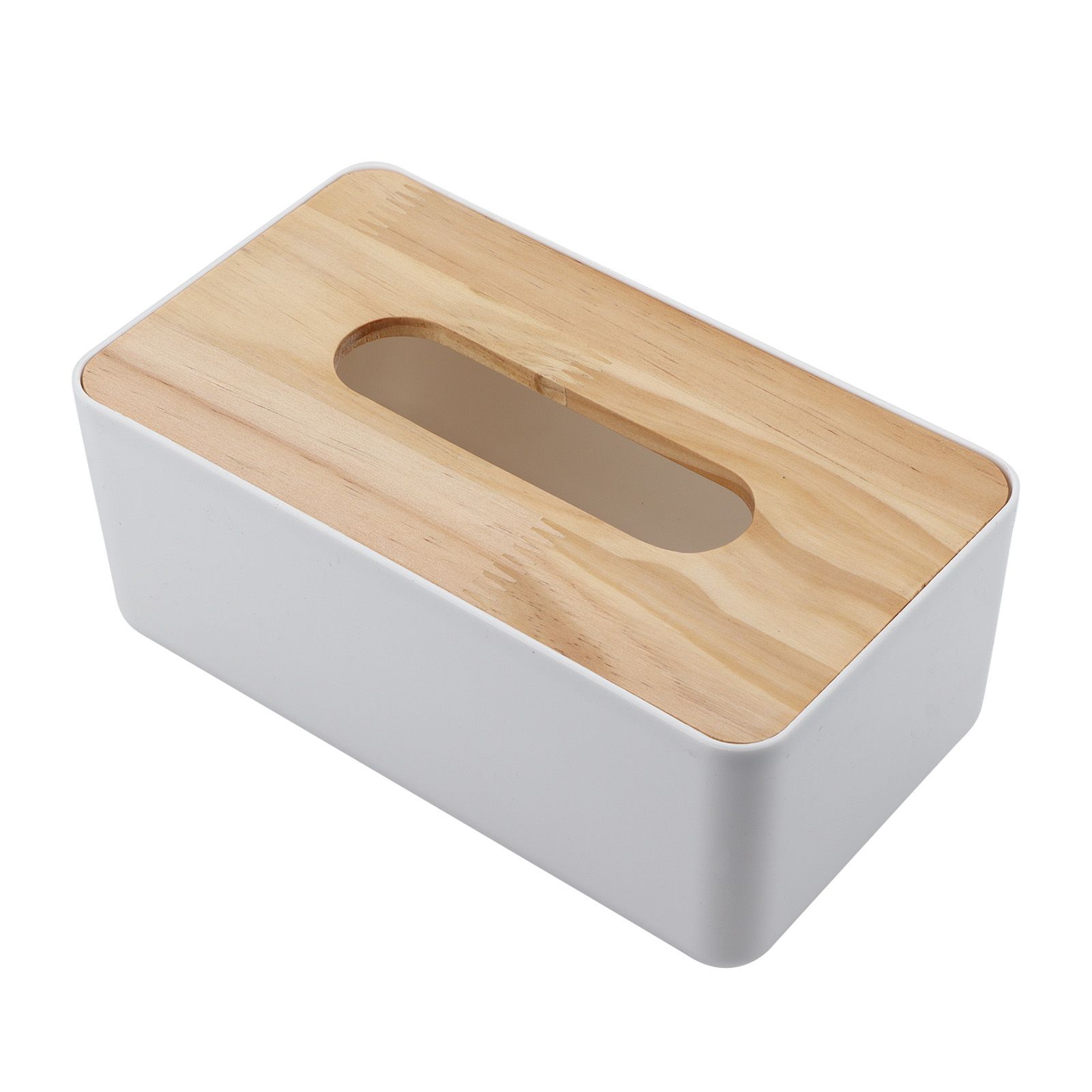 Removable Pine Cover PP Tissue Box Holder Organizer for Home Car Office view 3