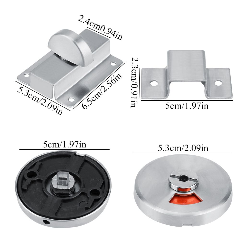 Bathroom Restroom Toilet Privacy Bolt Door Lock with Vacant Engaged Indicator view 12