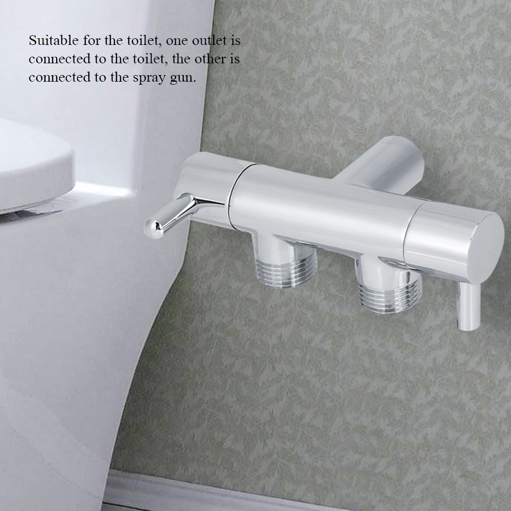 Brass Two Way Valve Faucet Outlet Water Distribution Polishing for Toilet view 7