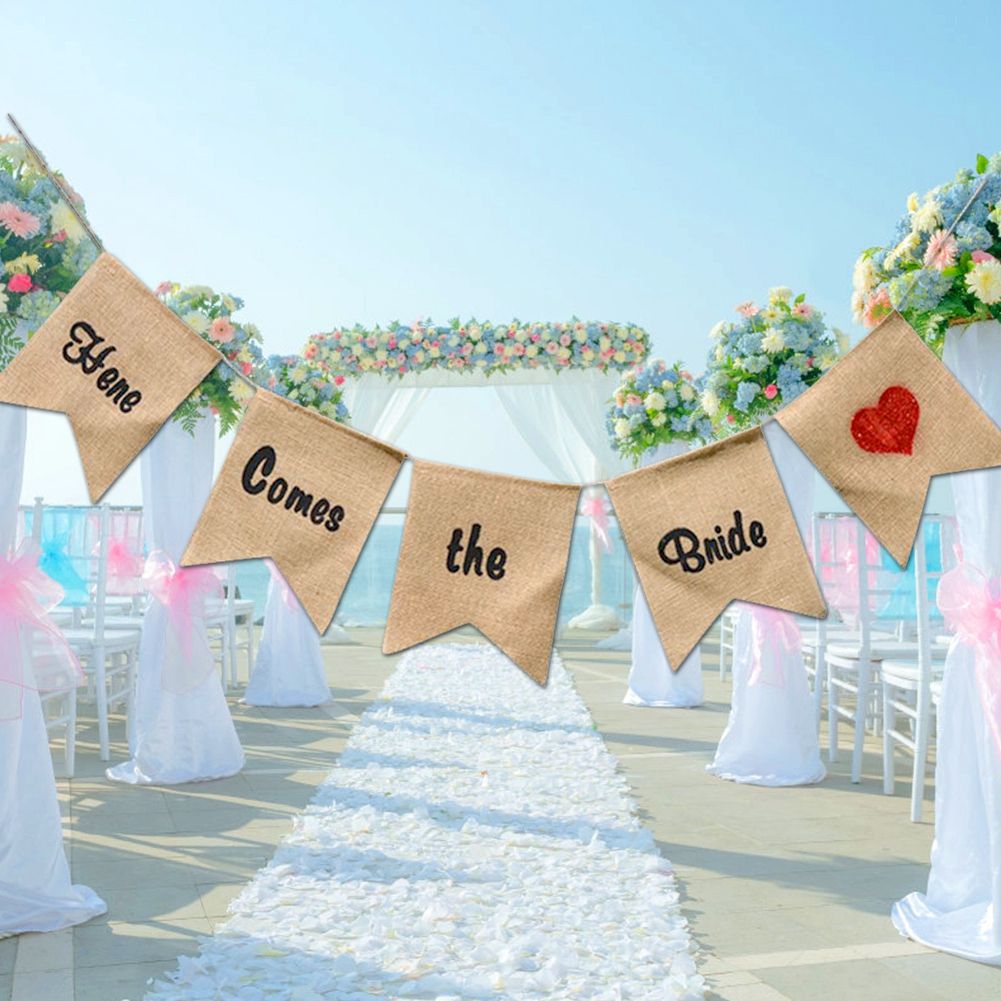 5pcs Set Fashionable Cloth Forked Tail shaped Banner for Party Decoration view 3