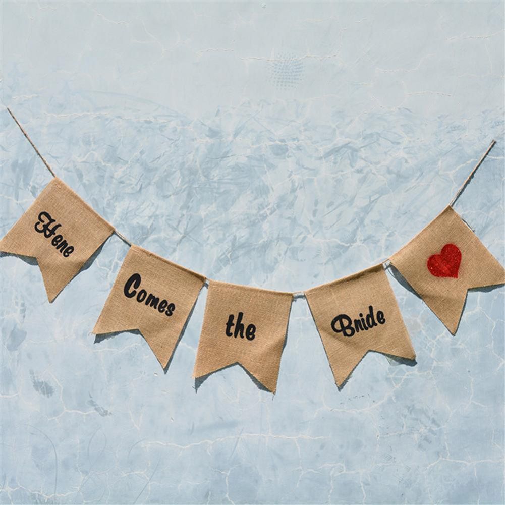 5pcs Set Fashionable Cloth Forked Tail shaped Banner for Party Decoration view 4