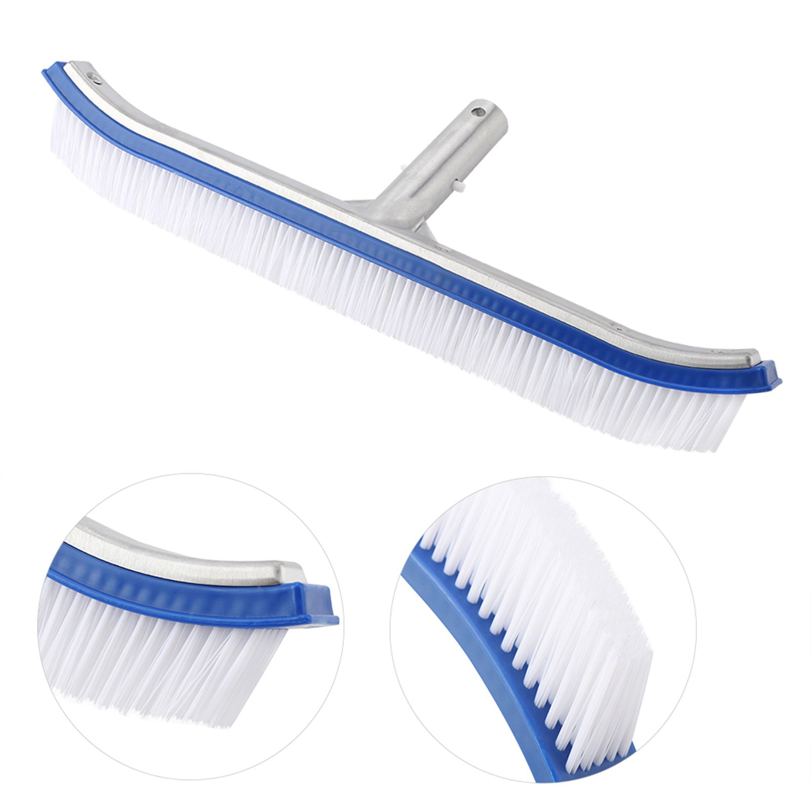 18in Swimming Pool Wall Brush Cleaning Tools Aluminum Handle for Pond Spa Hot view 11