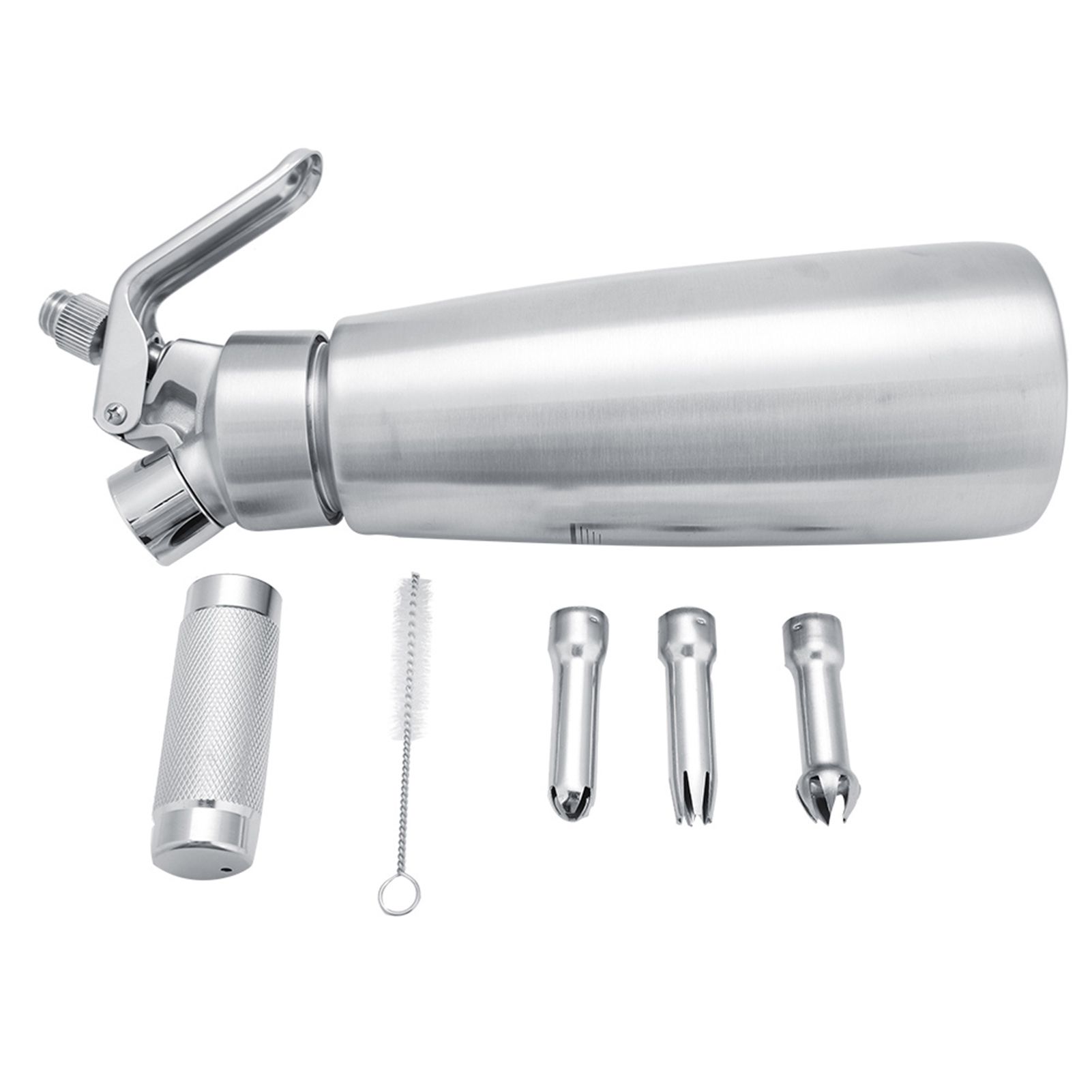 Stainless Steel Whipped Cream Dispenser Bundle With Three Nozzles 1000ml — image 1