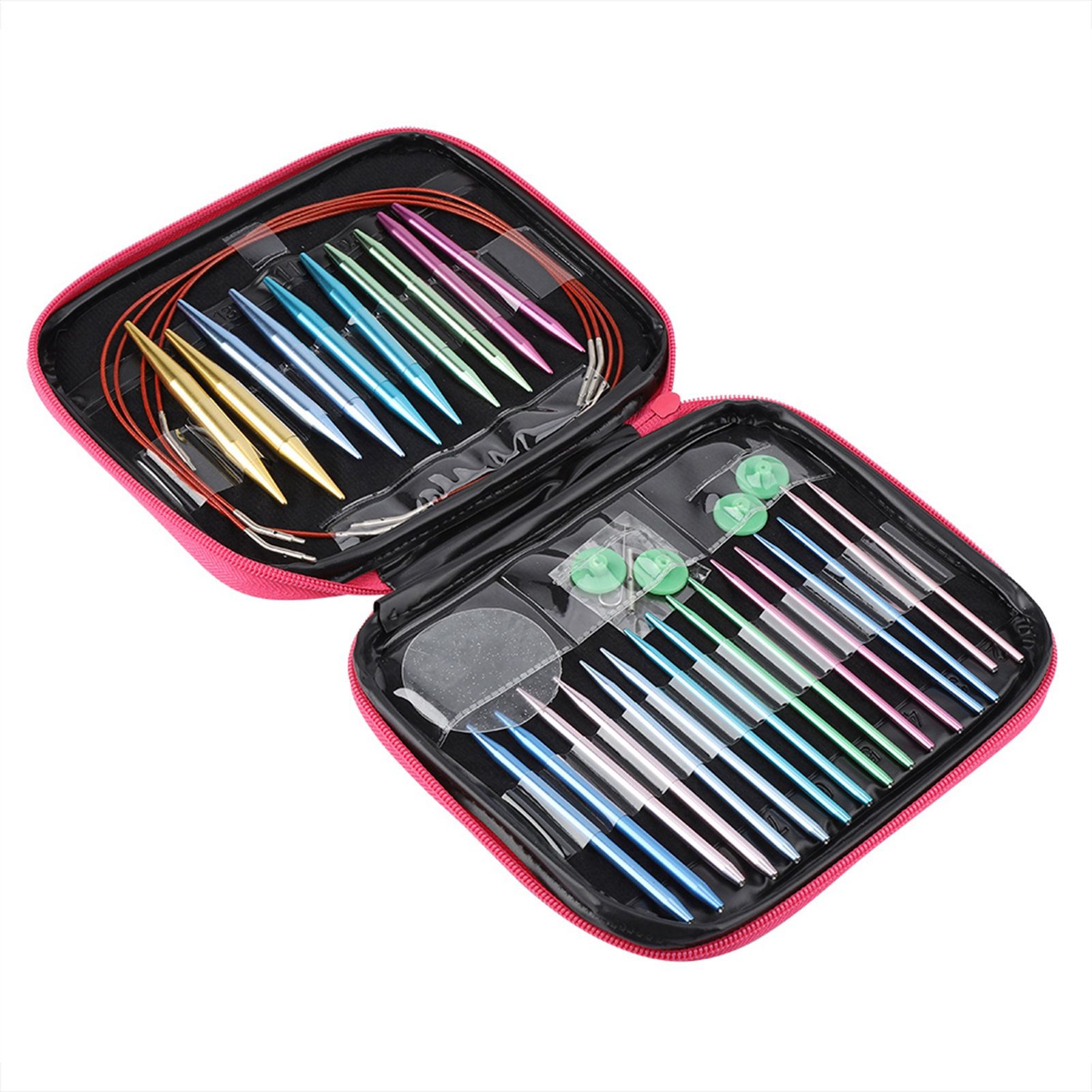 Interchangeable Aluminum Circular Knitting Needle Sets view 3