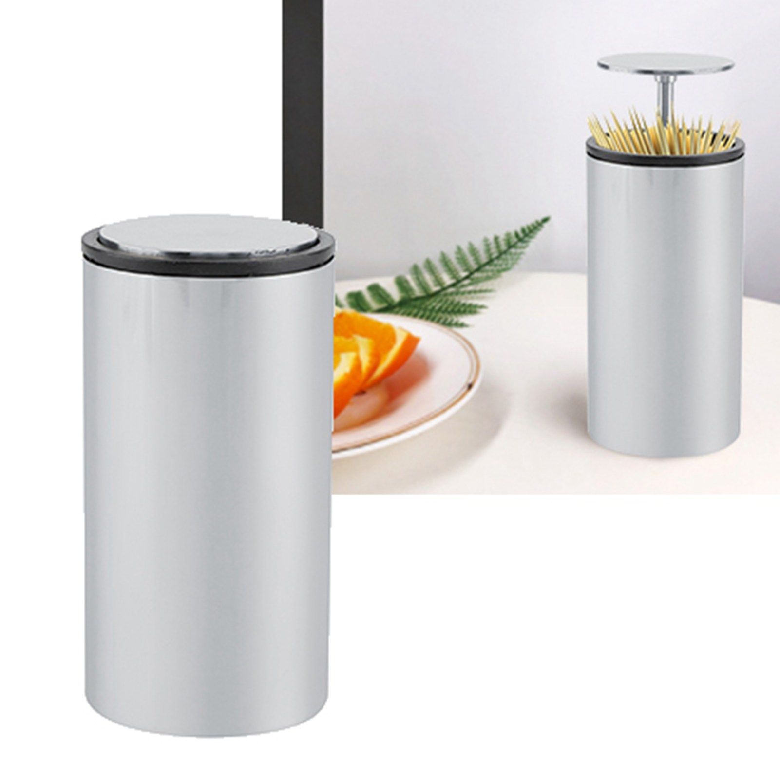 Automatic Stainless Steel Toothpick Dispenser Box Holder Container view 12