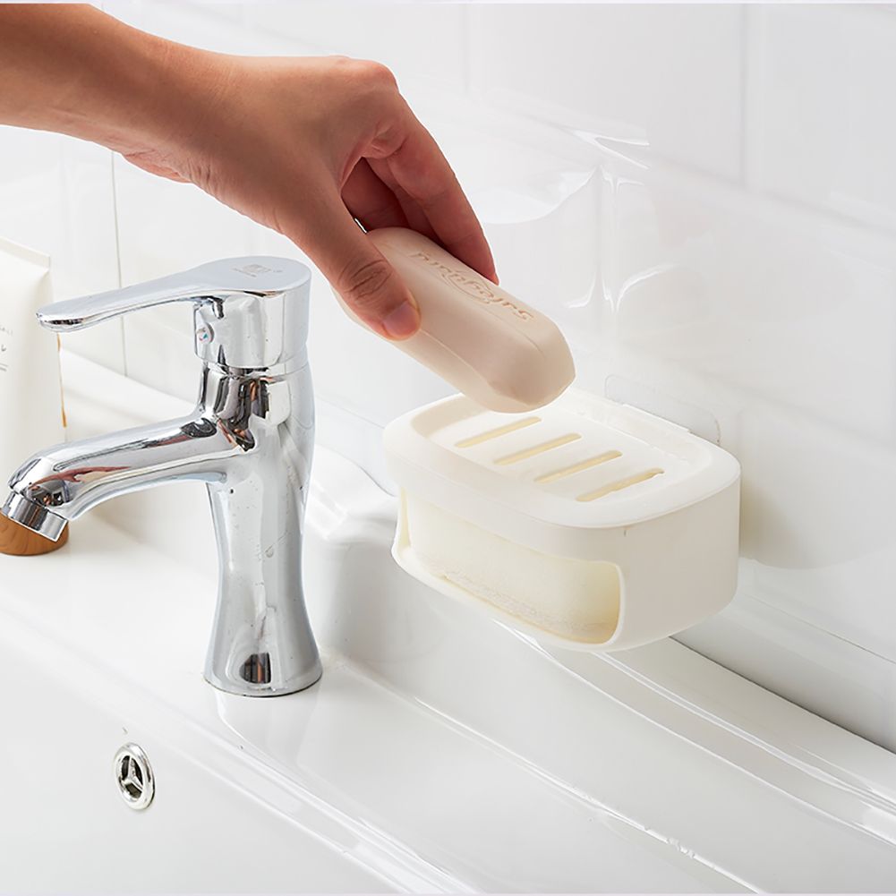 Nail free Wall Hanging Soap Case Holder Soap Container Self Draining for view 5