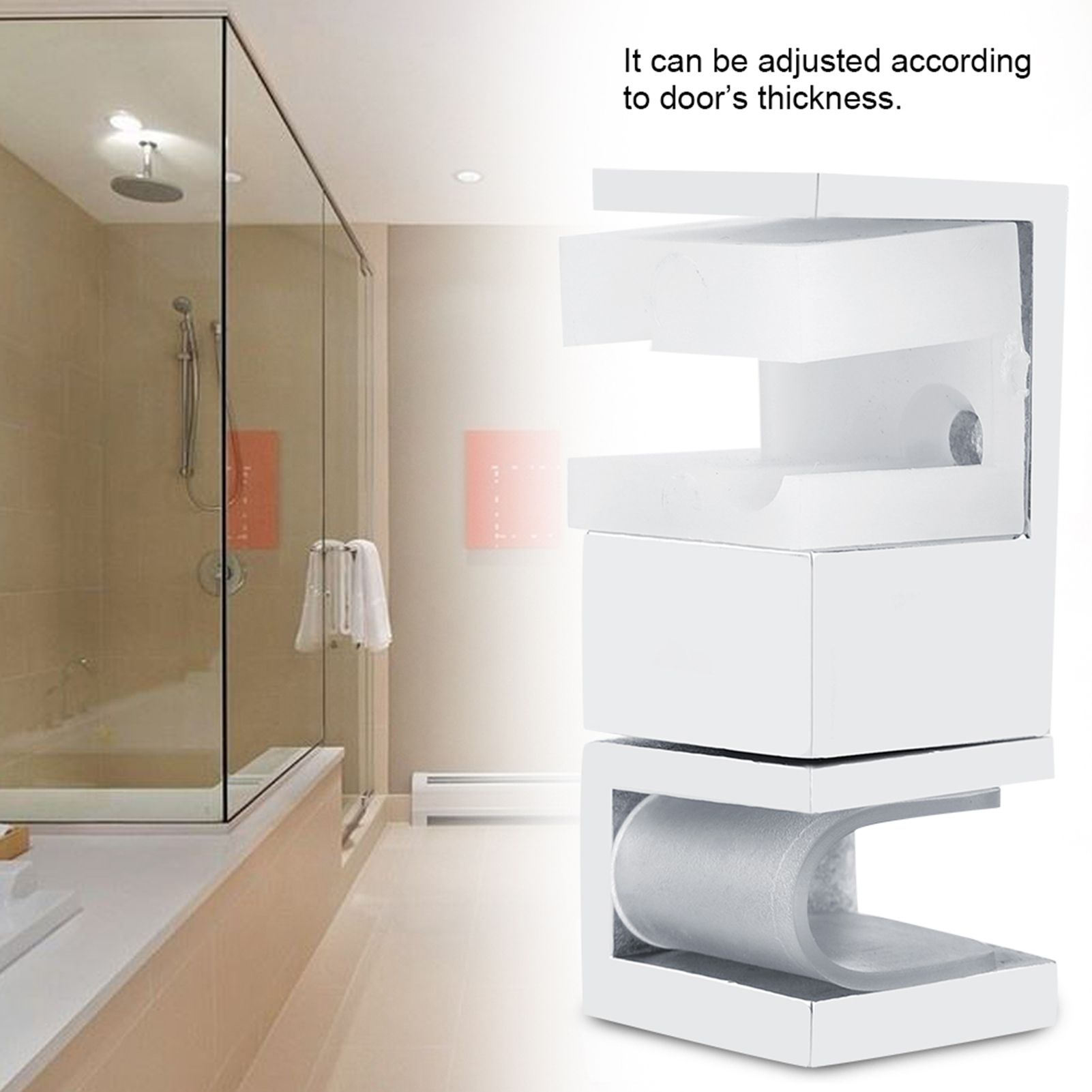 Stainless Steel Adjustable Anti rust Sliding Door Bottom Guide Holder Office view 7
