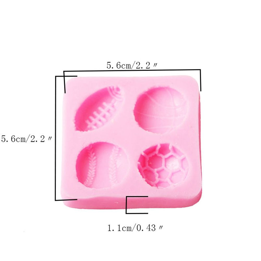 Silicone Cake Mold Football Baseball Sports Ball Pattern Chocolate Baking DIY view 7