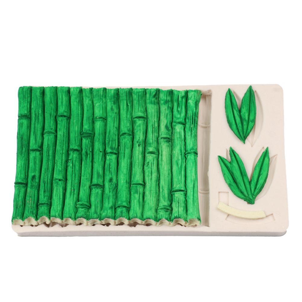 Silicone Cake Mold Bamboo Leaves Pattern Pudding Desserts Baking DIY Mold Soap view 3