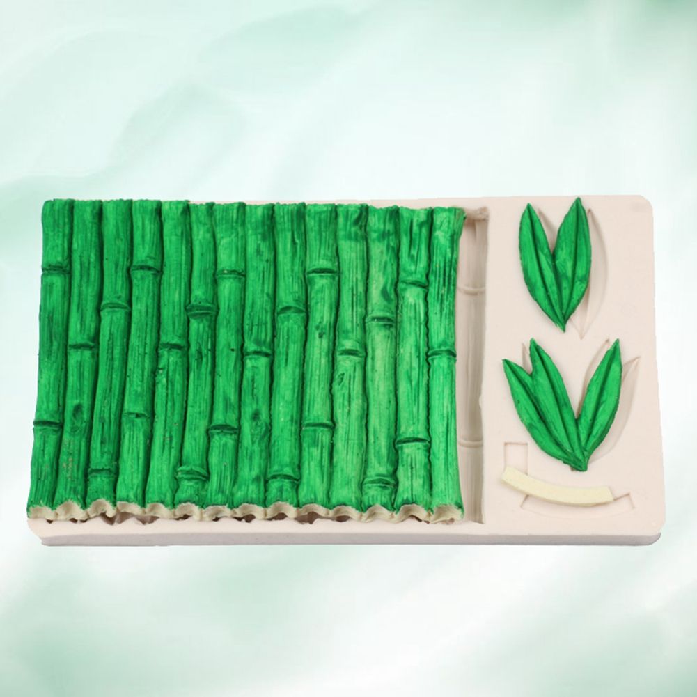 Silicone Cake Mold Bamboo Leaves Pattern Pudding Desserts Baking DIY Mold Soap view 5