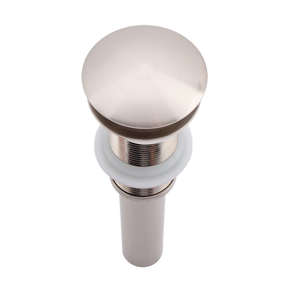 G1 1/4" Brass Bathroom Basin Sink Pop Up Drain Assembly NOn Overflow (Nickel view 3
