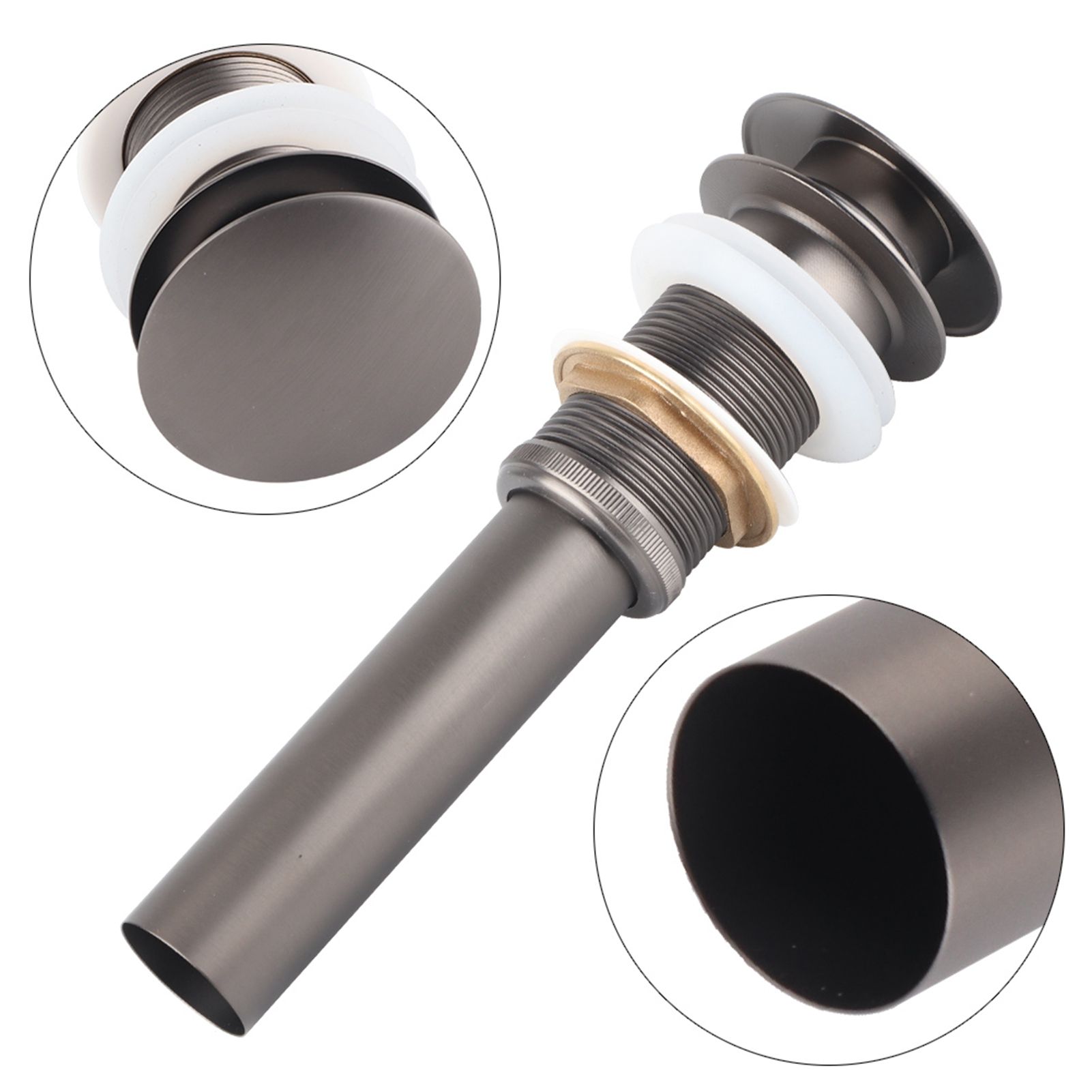 G1 1/4" Brass Bathroom Basin Sink Pop Up Drain Assembly NOn Overflow (ORB) view 9