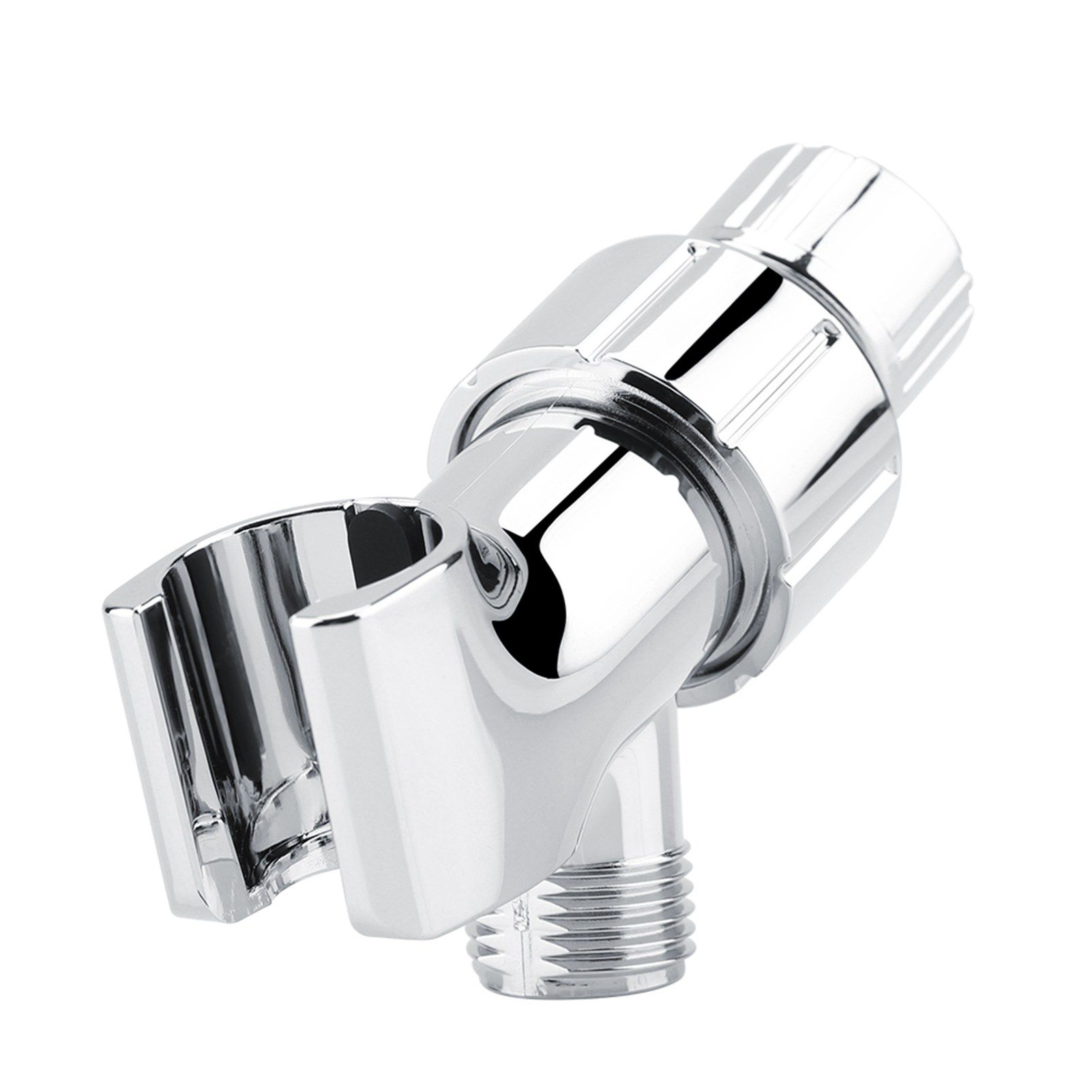 Chrome Plating 3-Way Shower Head Diverter Shower Arm Mounted Bracket Bathroom