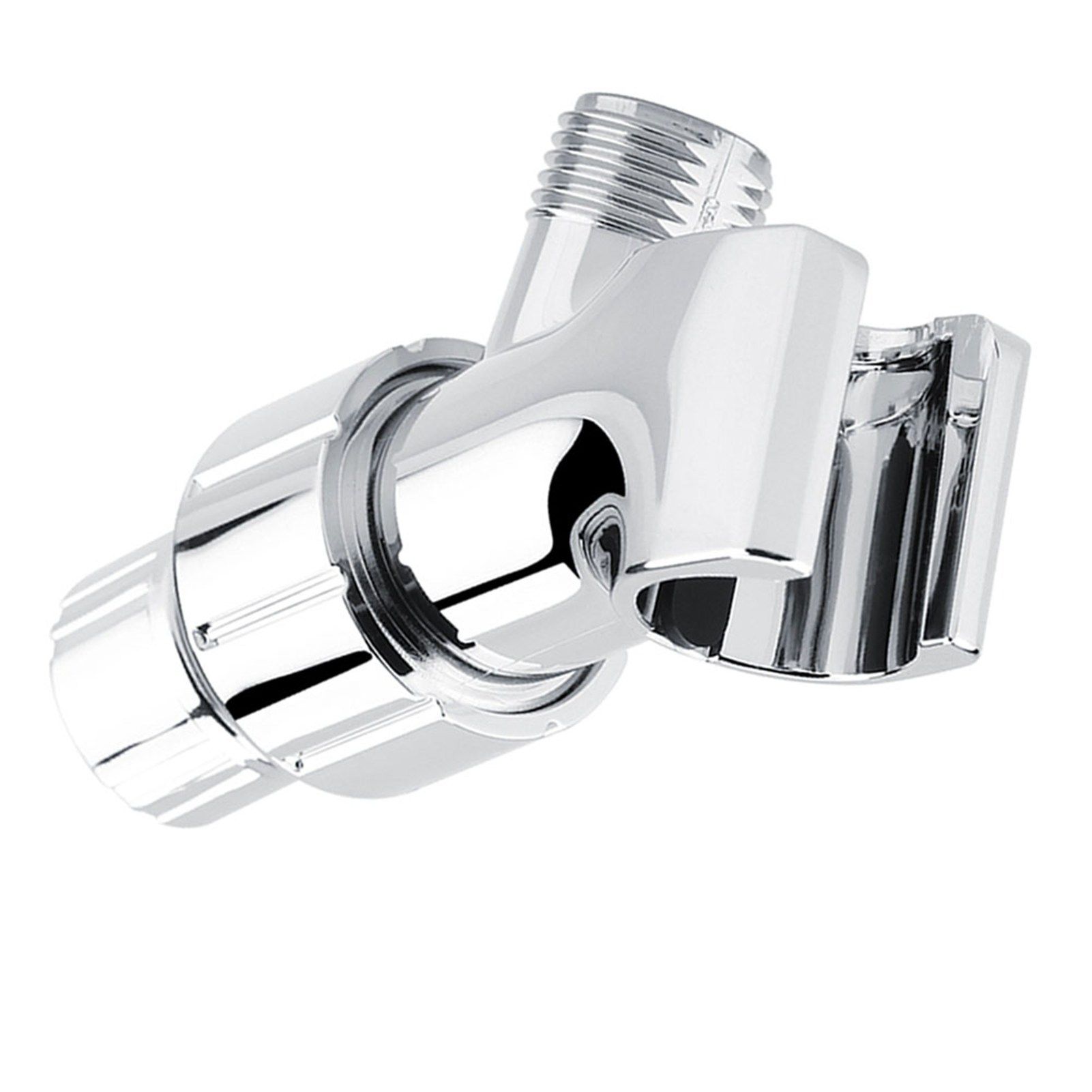Chrome Plating 3-Way Shower Head Diverter Shower Arm Mounted Bracket Bathroom view 2