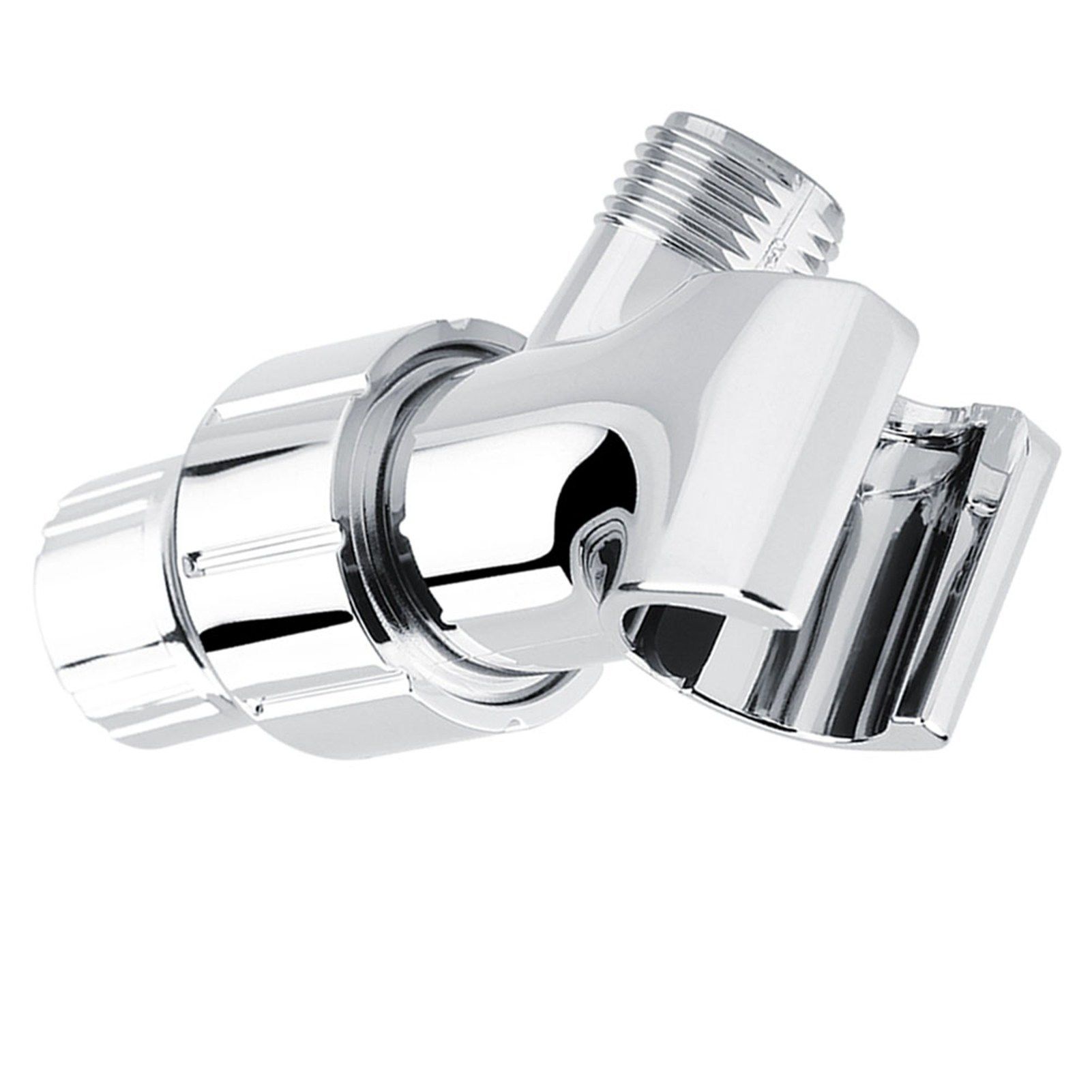 Chrome Plating 3-Way Shower Head Diverter Shower Arm Mounted Bracket Bathroom view 3