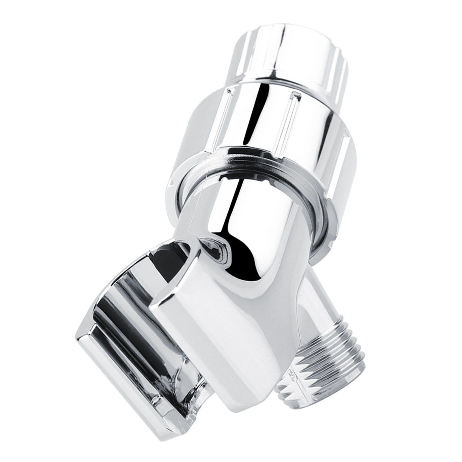 Chrome Plating 3-Way Shower Head Diverter Shower Arm Mounted Bracket Bathroom view 13