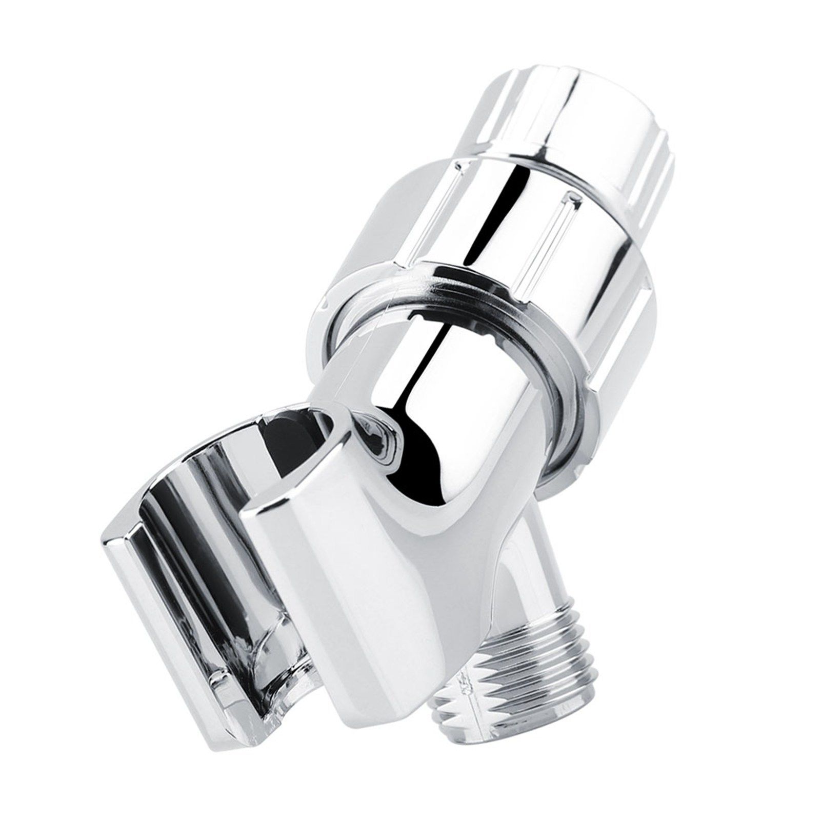 Chrome Plating 3-Way Shower Head Diverter Shower Arm Mounted Bracket Bathroom view 14