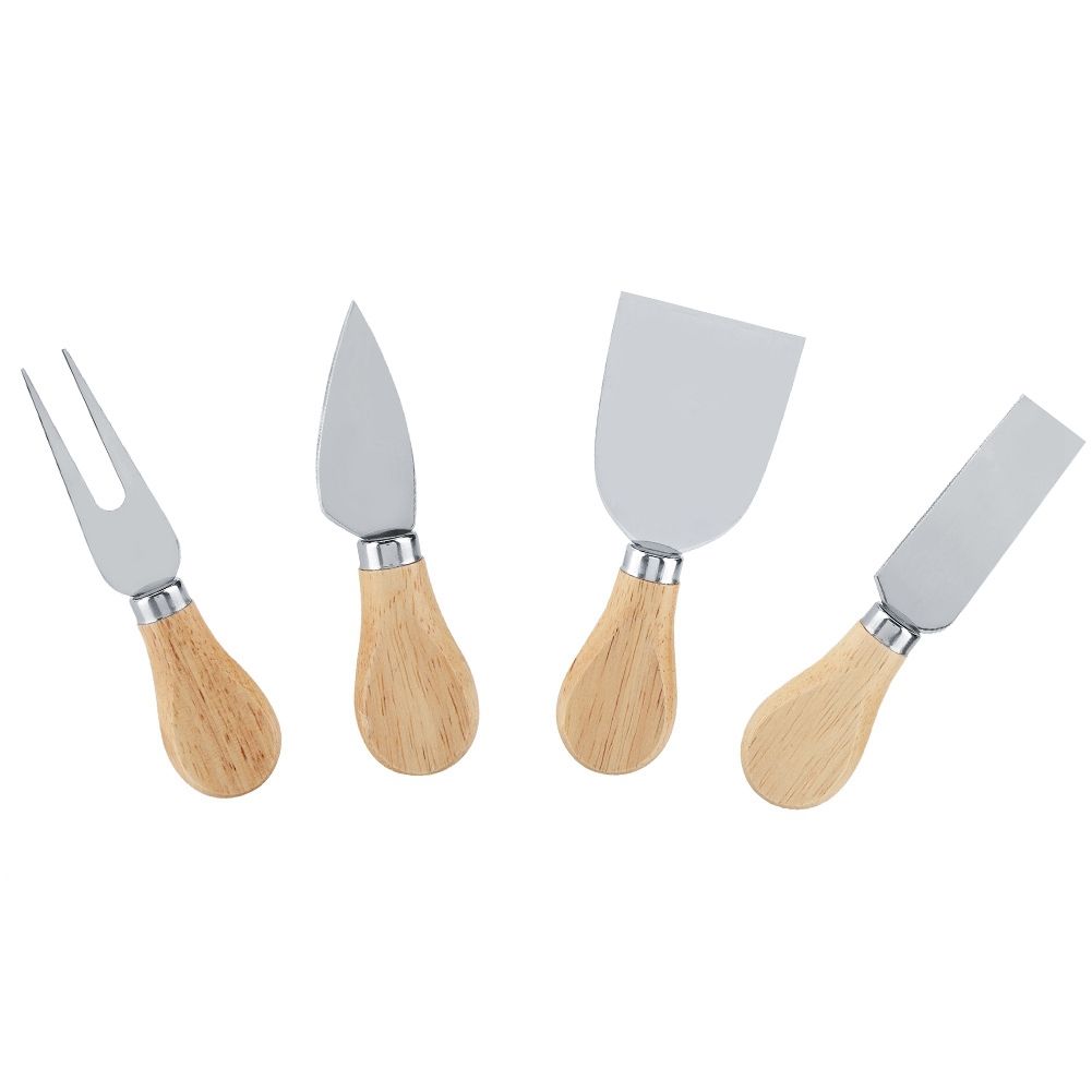 4PCS/Set Stainless Steel Cheese Knives Set Wooden Handle Cheese Cutting Knife view 4