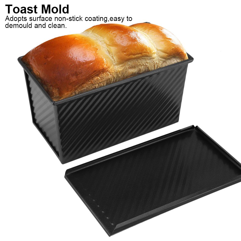 Carbon Steel Bread Cake Mold NOn Stick Toast Desserts Maker Baking Mould with Lid view 6