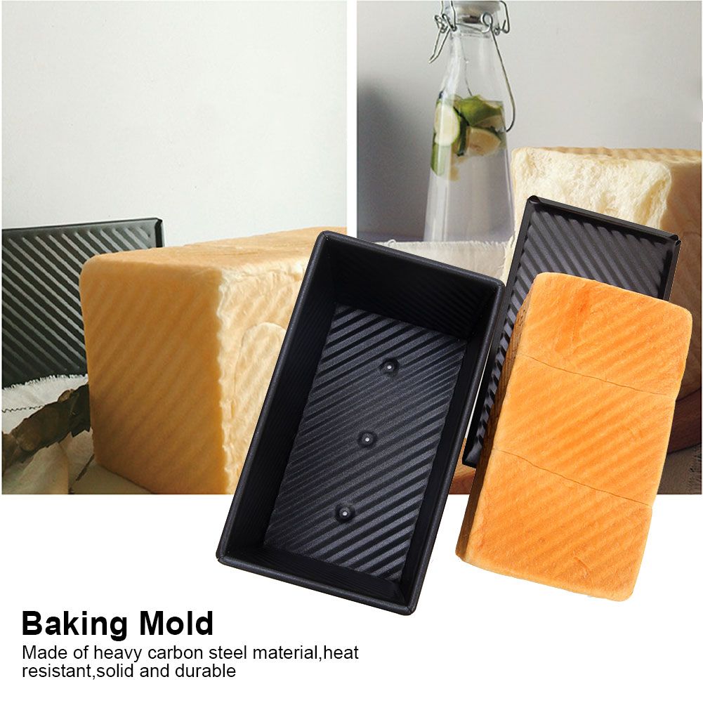 Carbon Steel Bread Cake Mold NOn Stick Toast Desserts Maker Baking Mould with Lid view 8