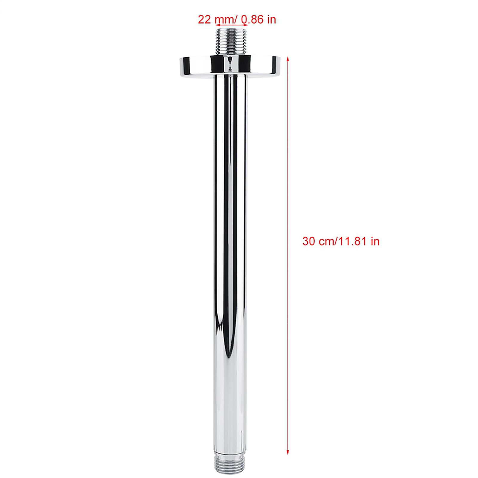 Stainless Steel Round Top Shower Arm Pipe Wall Mount for Bathroom Ceiling view 9