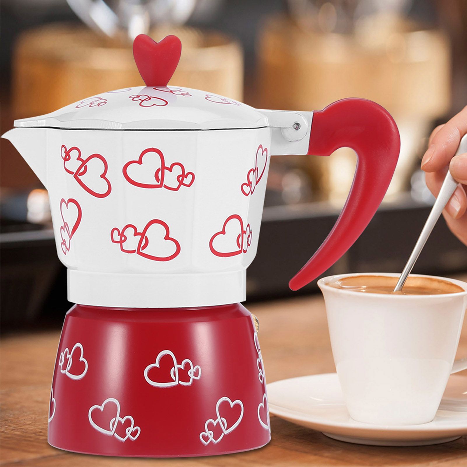 Aluminum Durable Coffee Maker Kettle Pot Household Office(L) view 3