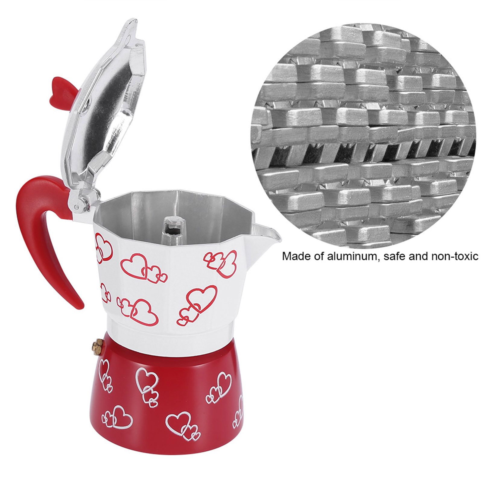 Aluminum Durable Coffee Maker Kettle Pot Household Office(S) view 4