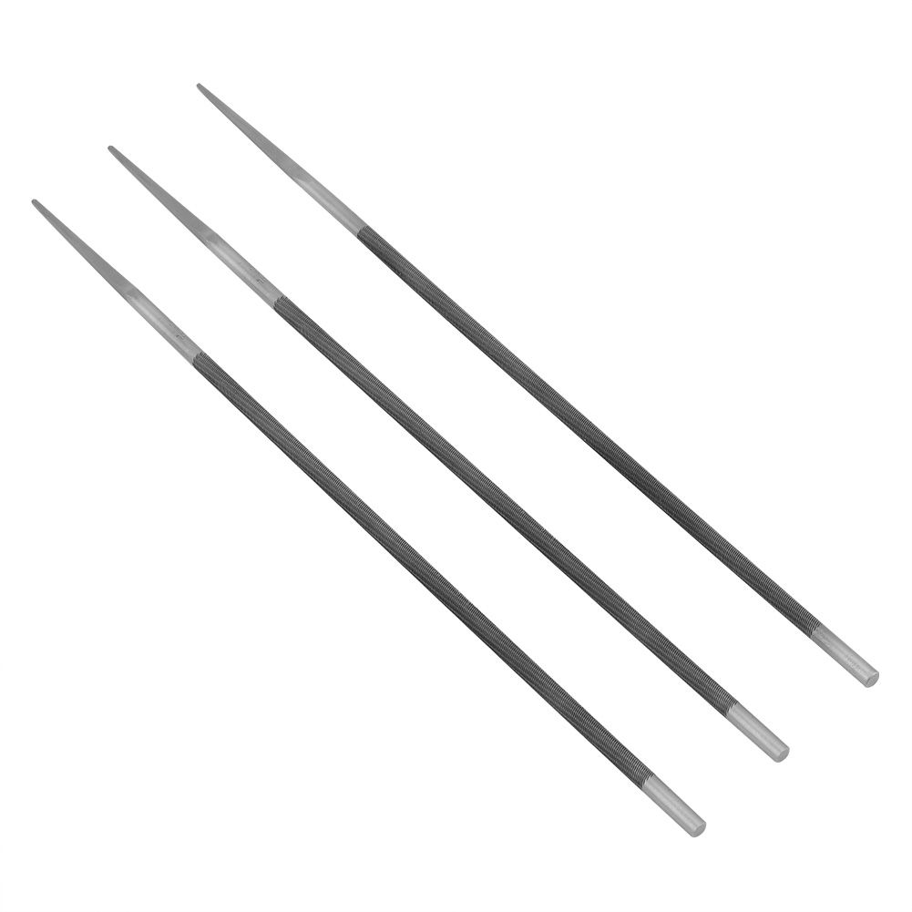 3Pcs/set 3/16" 4.8mm Round Bearing Steel Sharpening Chainsaw Files Sharpener view 3