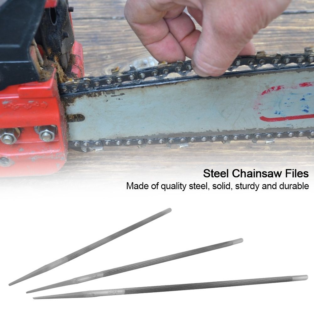 3Pcs/set 3/16" 4.8mm Round Bearing Steel Sharpening Chainsaw Files Sharpener view 7